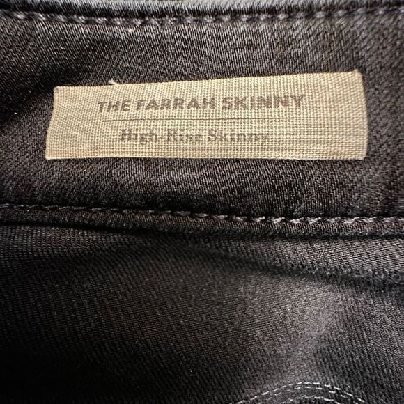 AG Adriano Goldschmied Contour 360 High Rise The Farrah Skinny Jeans Black 31R - Picture 4 of 6